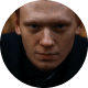 Portrait of a man with shaved head