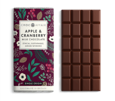 a bar of milk chocolate with fruits