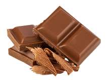 three pieces of chocolate